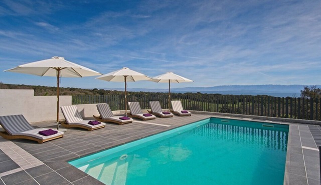 Villa NICKI KLAY with pool and sea view