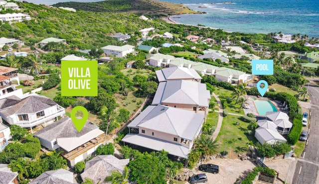 Villa Olive Cocon vue mer à Oyster Pond