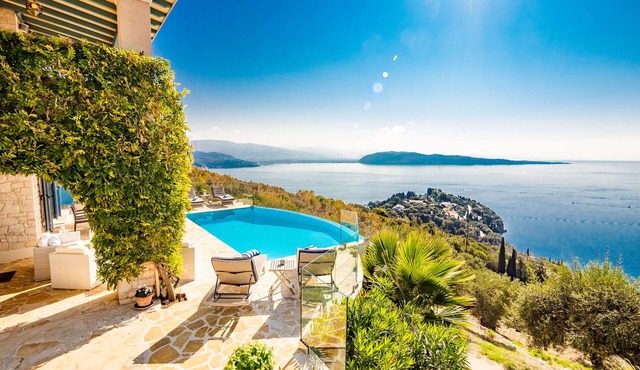 Villa Orlaya – an idyllic retreat above the stunning bays of Kouloura and Kalami