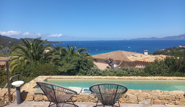 Villa - panoramic view of the Sanguinaires - swimming pool