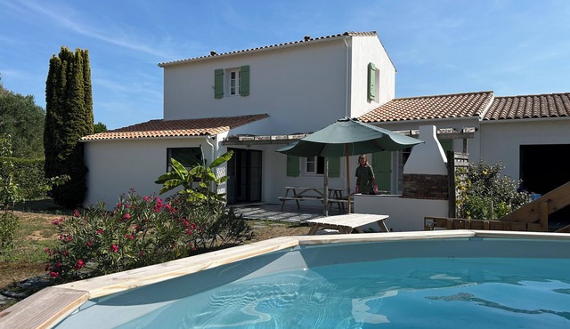 Villa+piscine privée 4 étoiles à l'ILE DE RE, SAINTE MARIE LA NOUE wifi Parking