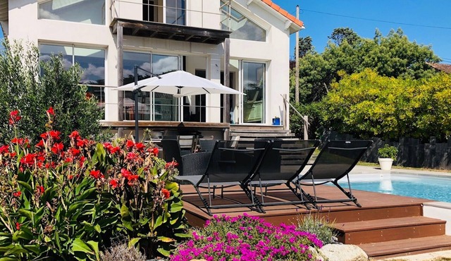 Villa pool and sea view