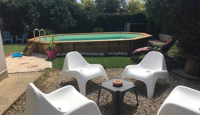 Villa pool near sea and mountains