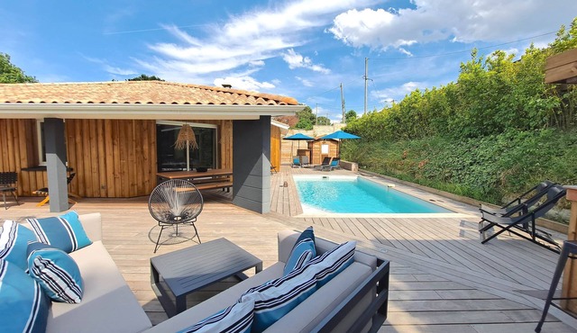 Villa Proche Golf D'arcachon Avec Piscine Chauffée