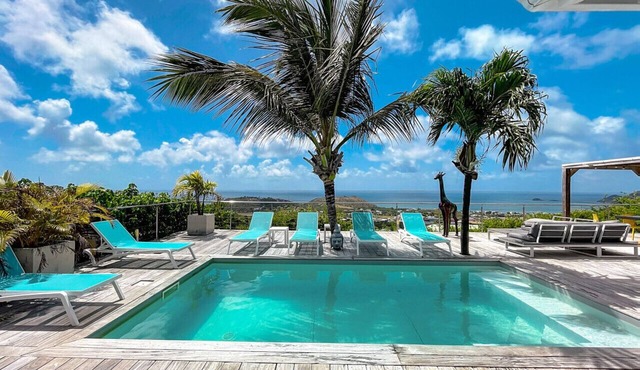 Villa SEA VIEW, 5 min de la plage de Grand Case, piscine privée