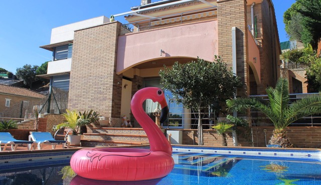 Villa Sofia with sea views .
