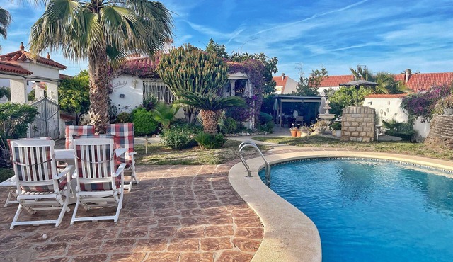 Villa Sol para 6 con piscina cerca mar en Vinaròs