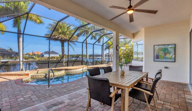 Villa Sol South Gulf Cove! Pool/Spa Waterfront Canal w Dock