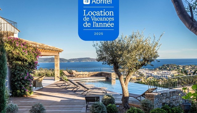 VILLA SOLEIL D'OR GOLFE DE ST TROPEZ, swimming pool at 29° all year round, 180° view