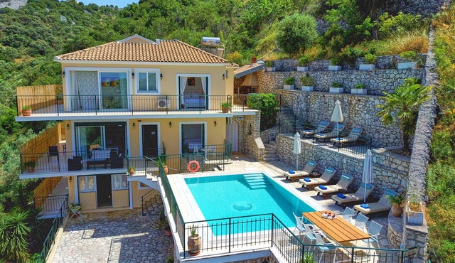 Villa Spiros with private heated pool Imerolia Kassiopi