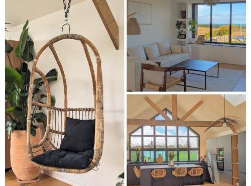 Villa vue Mer -5 mn des plages - grand jardin-cuisine d'été- 4 chambres