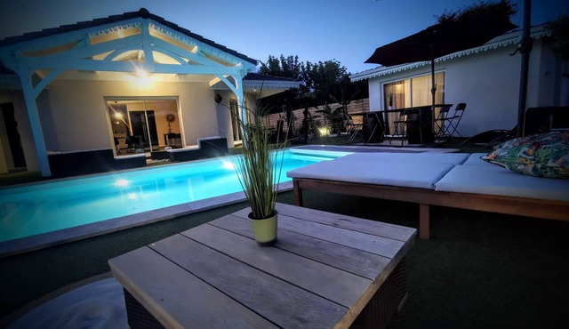 Villa with heated pool, spa, large children's play area