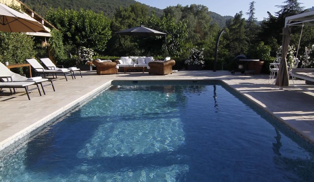 Villa with pool and river enjoying incredible mountain views