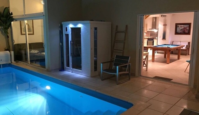 Villa with indoor pool, billiards, sauna, 230m2, Seafront, Jard sur Mer