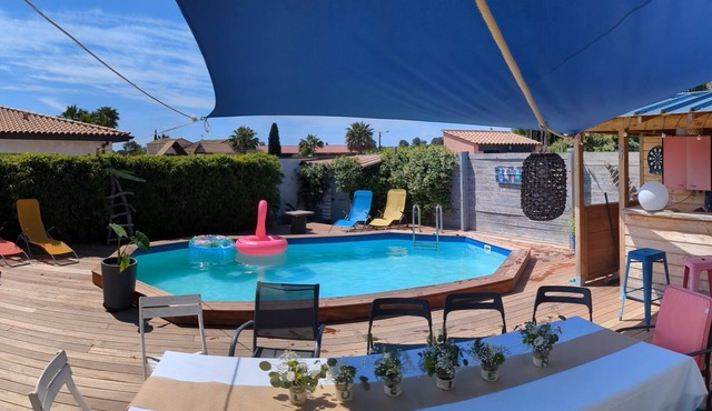 Villa with pool near the Mediterranean and pond of Thau