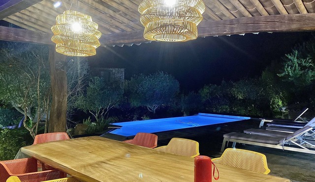 Villa with pool Porto Vecchio Santa Giulia standing in old stone