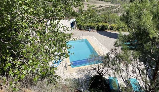 Villa with private heated pool with panoramic views.