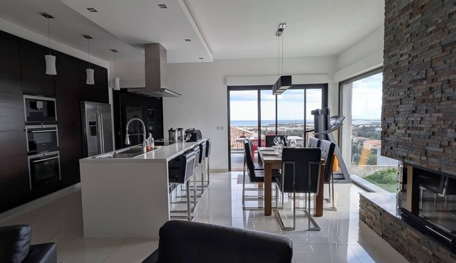 Villa with sea and mountain views