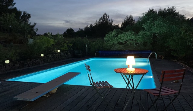 Villa with swimming pool 5000m2 in a quiet location, not overlooked. Located in Montouliers