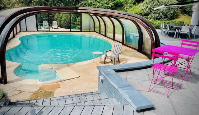 Villa250m SWIMMING POOL chauffée❄️SPA❄️sauna❄️babyfoot❄️Kota-grill