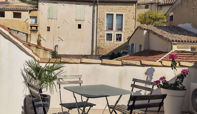 Village house with a great roof terrace