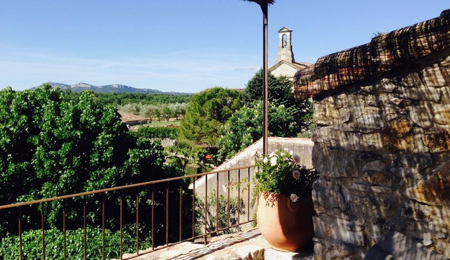 Village house with garden and terrace with view