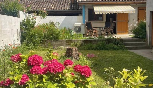 Village house with garden