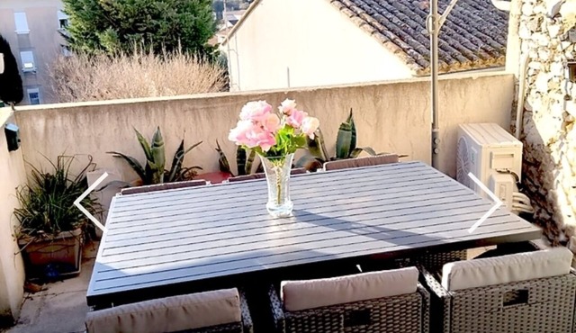 Village house with roof terrace.