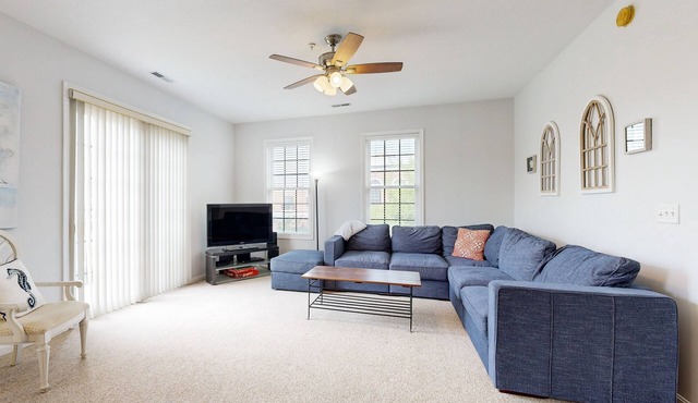Village of Five Points condo with pool, gym, and tennis access