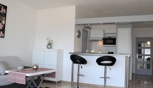 Villeneuve-Loubet: Air-conditioned apartment, 2 rooms, 4 sleeps, optional parking