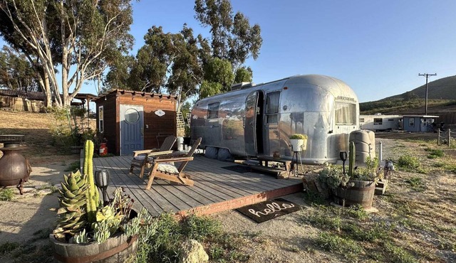 Vintage Airstream Trailer in the Hills of San Marcos!