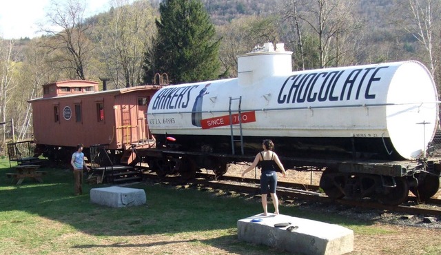 Vintage Caboose Rental in Historic Small Town near Springfield, Massachusetts