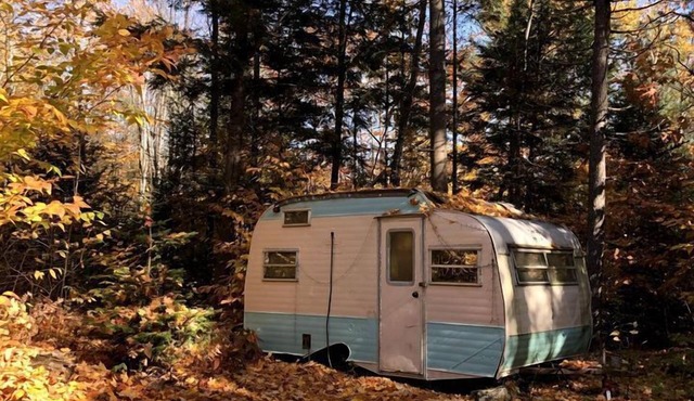 Vintage Camper Rental for Secluded Getaway in Chatham Hills, New Hampshire