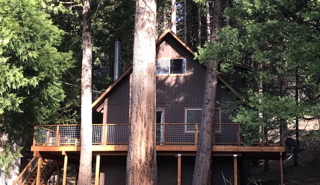Vintage Pinecrest cabin with HUGE deck- 5 minutes to Pinecrest Lake