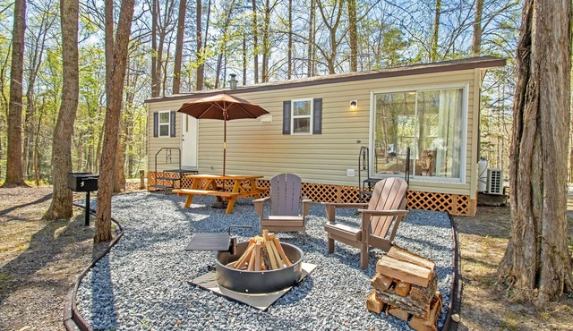Vintage RV Camp Trailer at Wilderness Presidential