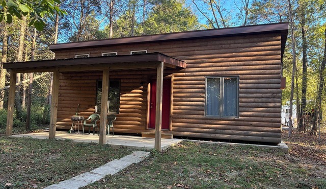 Visit this rustic cabin snuggled deep in the heart of the Shawnee Forest