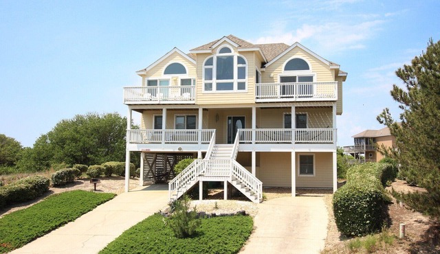 VOH6, Atlantic Adventure- Semi-Oceanfront, 6 BRs, Pool, Hot Tub, Ocean Views