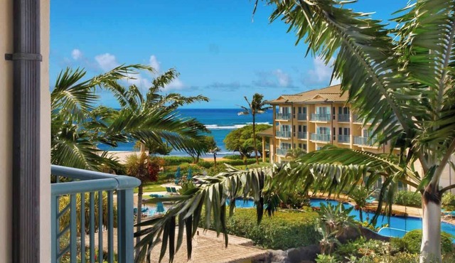 Waipouli Beach Resort C402 Top Floor 2 Bedroom Ocean & Pool View Suite with AC!
