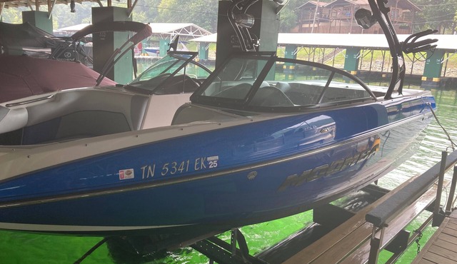 Wakeboarding boat with me as a driver.
