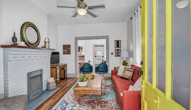 Walk or bike to Noma or Main Street district from this fun & peaceful retreat.