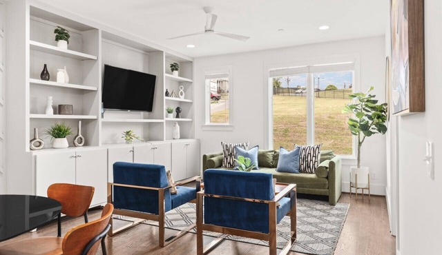 Walk to 12 South & Belmont with Garage, FirePit and Patio