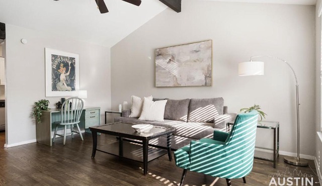 Walk to Barton Springs Spacious Apt Backyard