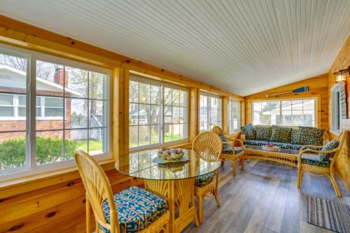 Walk to Beach! Lake Huron Getaway w/Sunroom