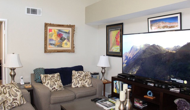 Walk to DOWNTOWN PS, Spectacular Mtn View fr Patio, recreation, heated pool/jac
