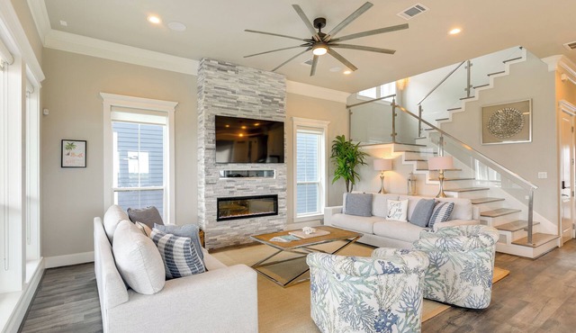 Walk to Galveston Beach: Family Gem w/Balconies!