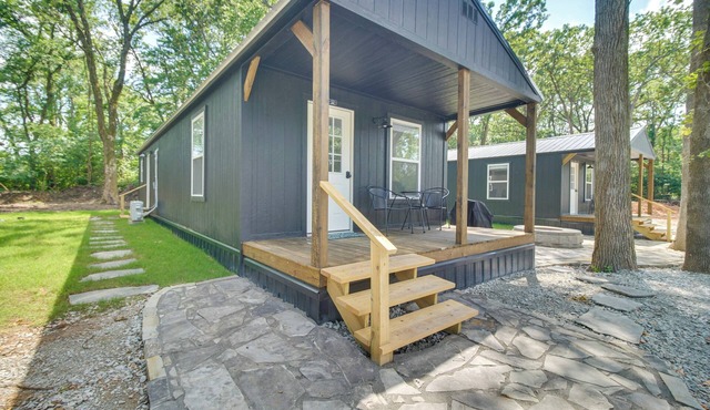 Walk to Lake: Cozy Grove Cabin w/Fire Pit