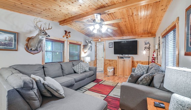 Walk to Lake: Dover Cabin w/Views & Porch