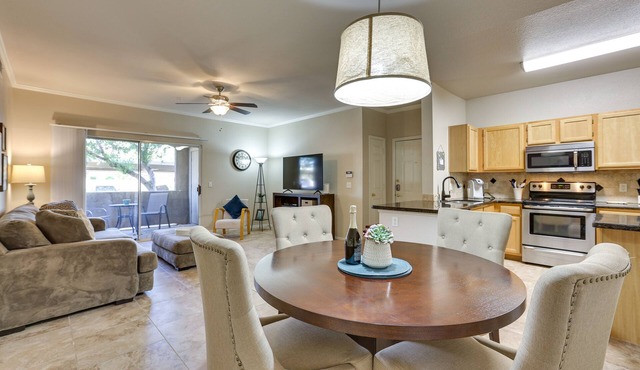 Walk to Papago Park: Central Condo w/Resort Perks