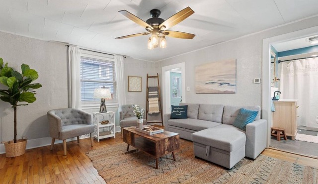 Walk to the beach from this charming 2 bed/1 bath home in historic Michigan City