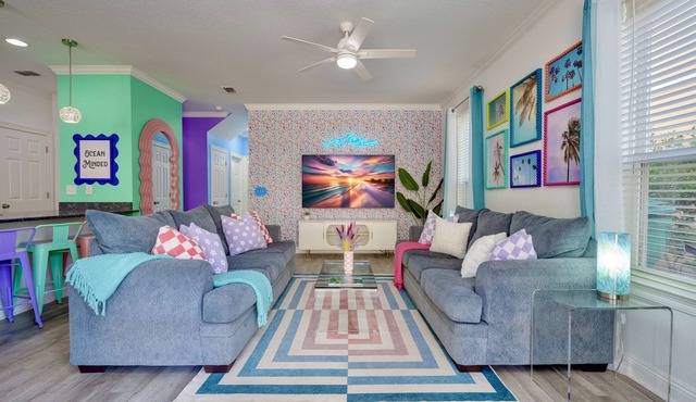 Walk2Beach | Golf Cart | Arcades | Dog Friendly | Stocked Kitchen